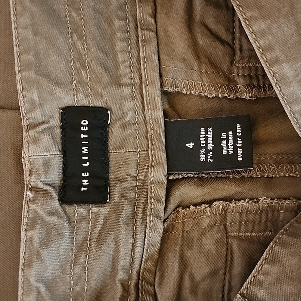 The Limited Khaki Pants Wide Leg, Olive Green, Size 4 - Picture 8 of 13